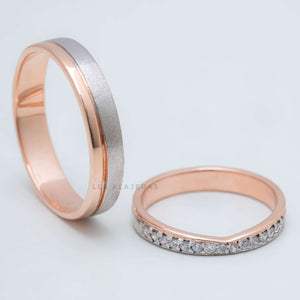 Aria Two-tone Diamond Wedding Rings Aria Two-tone Diamond Wedding Rings