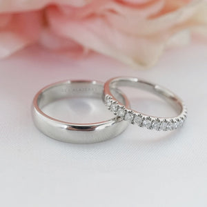 Zale Half Eternity Diamond Platinum Ring Zale Half Eternity Diamond Platinum Ring
