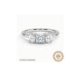 Aster Three Stone Diamond Engagement Ring