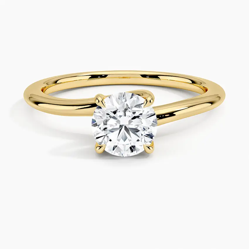 Daffodil  Round Diamond Engagement Ring
