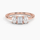 Aster Three Stone Diamond Engagement Ring