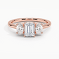 Aster Three Stone Diamond Engagement Ring