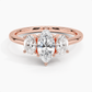 Aster Three Stone Diamond Engagement Ring