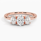 Aster Three Stone Diamond Engagement Ring