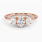 Aster Three Stone Diamond Engagement Ring