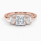 Aster Three Stone Diamond Engagement Ring