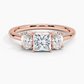 Aster Three Stone Diamond Engagement Ring