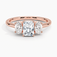 Aster Three Stone Diamond Engagement Ring