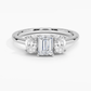 Aster Three Stone Diamond Engagement Ring