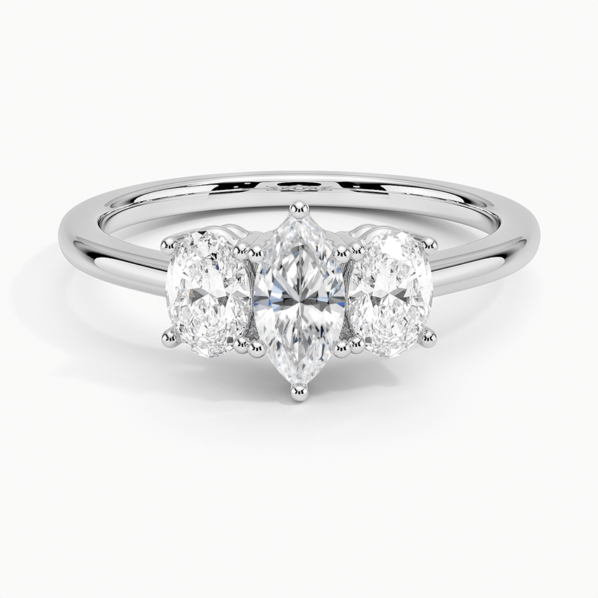 Aster Three Stone Diamond Engagement Ring