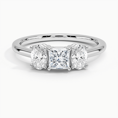 Aster Three Stone Diamond Engagement Ring