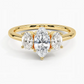 Aster Three Stone Diamond Engagement Ring