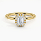 Buttercup Halo Diamond Engagement Ring