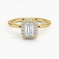 Buttercup Halo Diamond Engagement Ring
