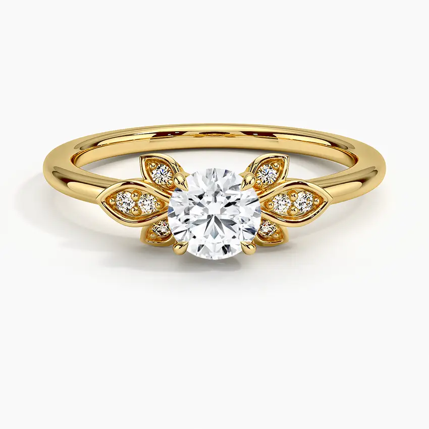 Iris Round Diamond Engagement Ring