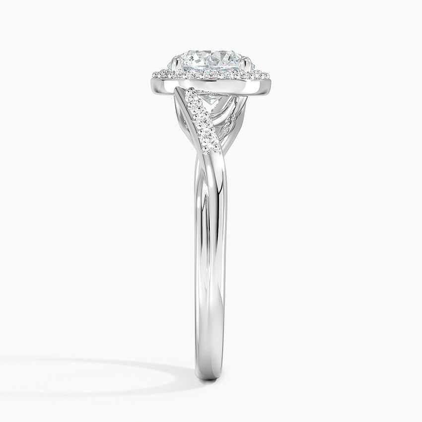 Snowdrop Halo Round Diamond Engagement Ring