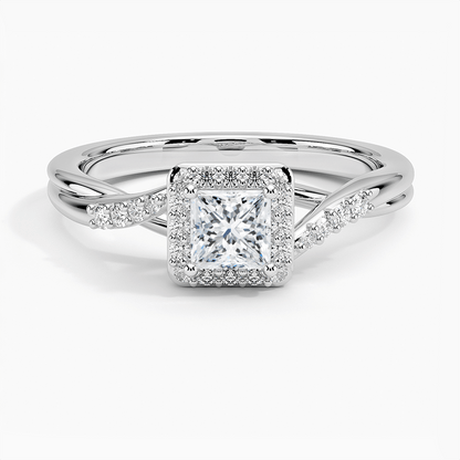 Snowdrop Halo Diamond Engagement Ring