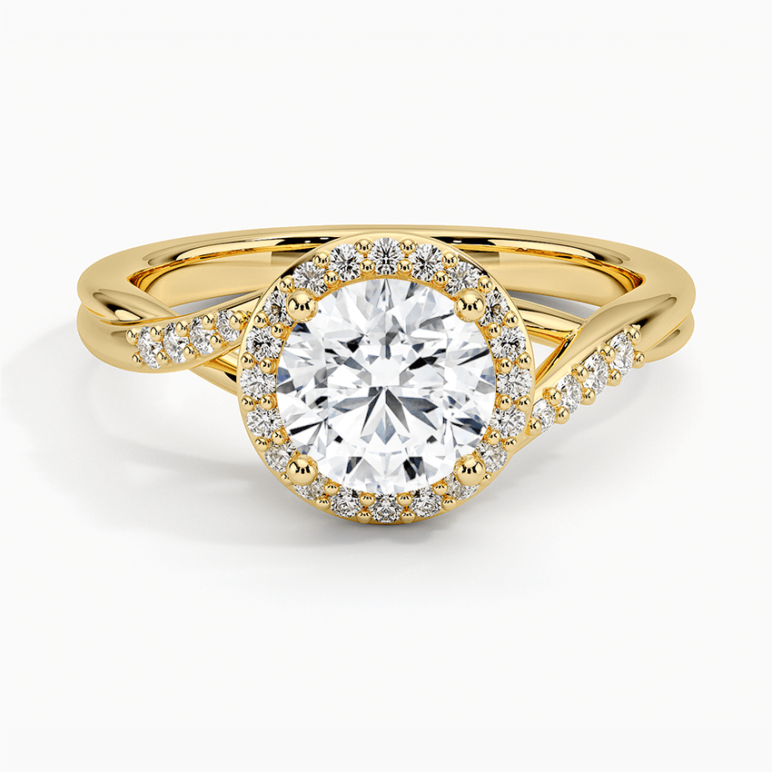 Snowdrop Halo Round Diamond Engagement Ring