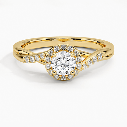 Snowdrop Halo Round Diamond Engagement Ring