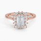 Sunflower Halo Diamond Engagement Ring