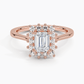 Sunflower Halo Diamond Engagement Ring