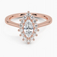 Sunflower Halo Diamond Engagement Ring