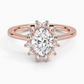 Sunflower Halo Diamond Engagement Ring