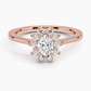 Sunflower Halo Diamond Engagement Ring