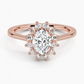 Sunflower Halo Diamond Engagement Ring