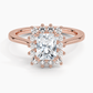 Sunflower Halo Diamond Engagement Ring