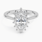 Sunflower Halo Diamond Engagement Ring