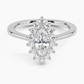 Sunflower Halo Diamond Engagement Ring