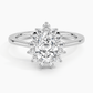 Sunflower Halo Diamond Engagement Ring