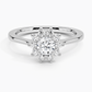 Sunflower Halo Round Diamond Engagement Ring