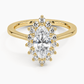 Sunflower Halo Diamond Engagement Ring