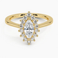 Sunflower Halo Diamond Engagement Ring