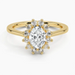 Sunflower Halo Diamond Engagement Ring