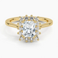 Sunflower Halo Diamond Engagement Ring