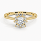 Sunflower Halo Diamond Engagement Ring