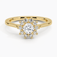 Sunflower Halo Round Diamond Engagement Ring