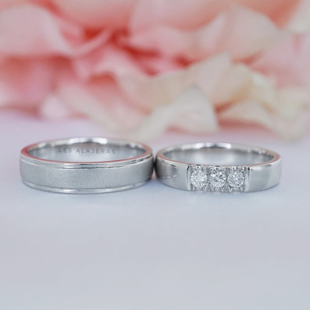 Cyrus Diamond Platinum Wedding Rings