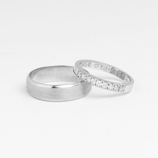 Praicess Diamond Platinum Wedding Ring